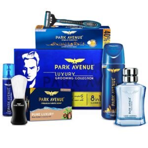 Park Avenue Luxury Grooming Collection 8 in-1 Combo Grooming Kit for Men | Gift Set for Men | Diwali Gift Hampers | Shaving Kit for Men | Shaving Foam | After Shave | Gift...