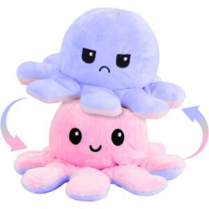 Storio Toy Octopus Plushie Reversible Soft Toys for Kids | Plush Soft Toys for Baby Boys and Girls| Best Gift | Octopus Soft Toy for Kids -Blue Pink